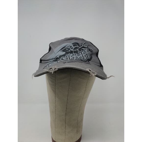 Cedar Fair Kings Island Banshee Rollercoaster Meshback Snapback Hat Distressed - Picture 2 of 11